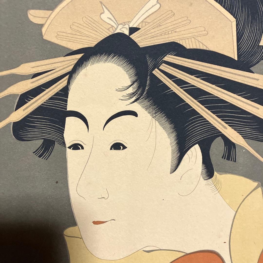 3F 【希少】東洲斎写楽 浮世絵 役者絵 2枚セット複製画 江戸 和モダン