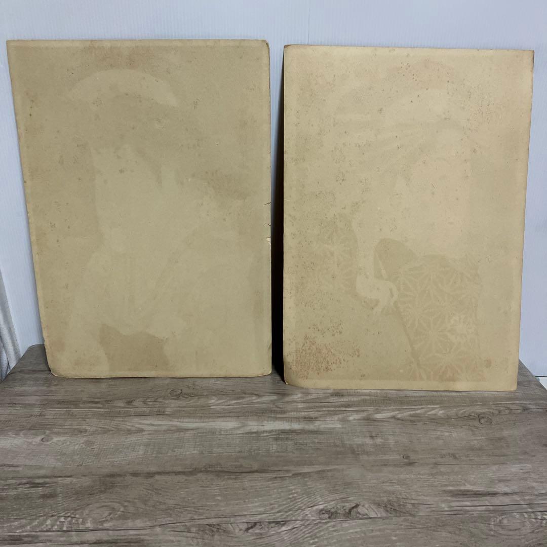 3F 【希少】東洲斎写楽 浮世絵 役者絵 2枚セット複製画 江戸 和モダン