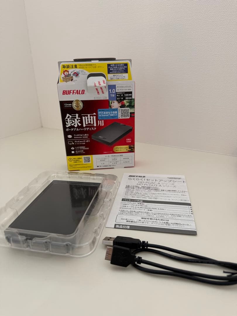 BUFFALO ポータブルハードディスク 1.0TB