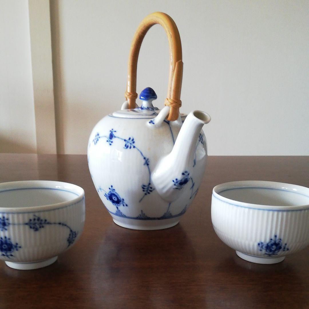 未使用品♥ロイヤルコペンハーゲン急須＆湯呑6客セット