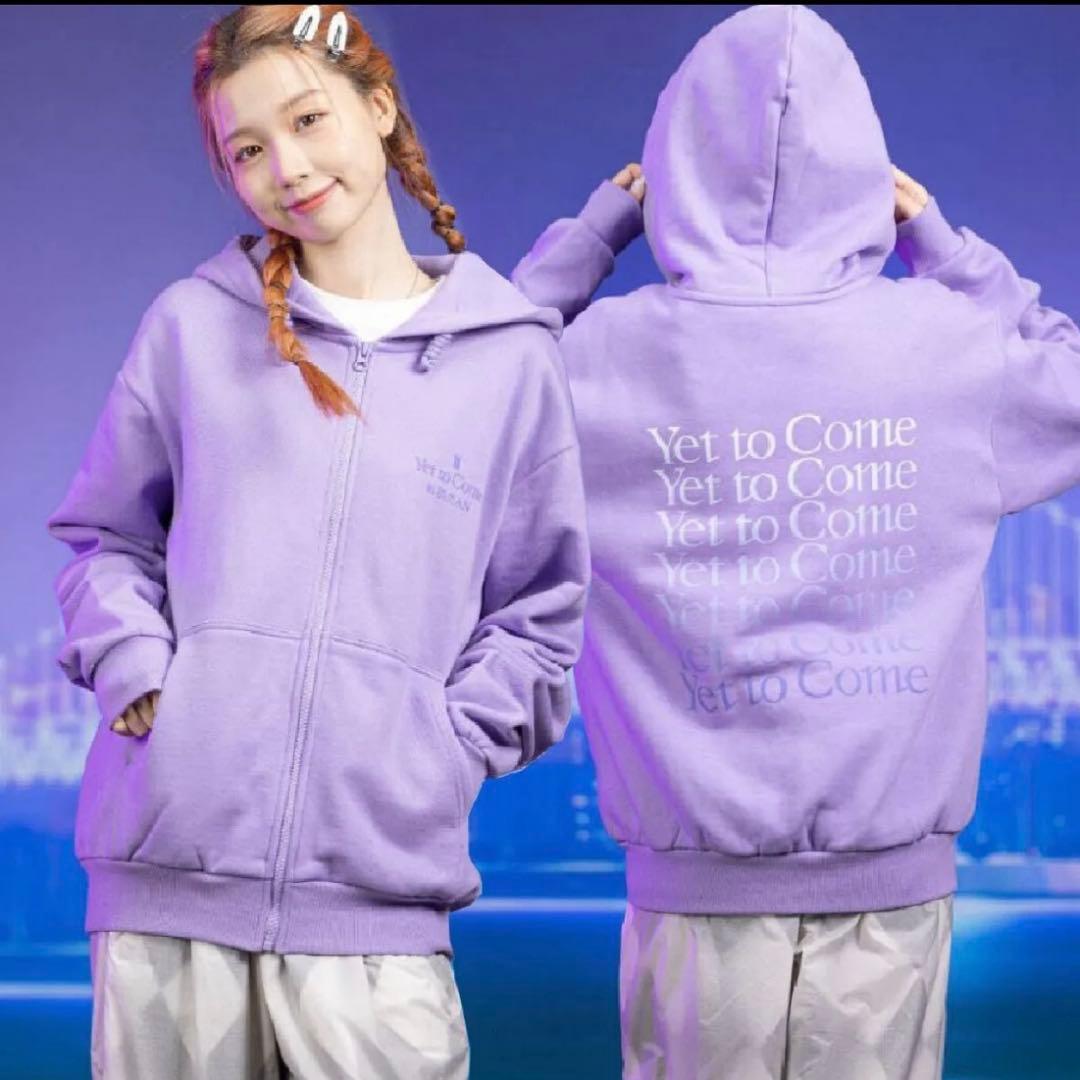 BTS 釜山コン Yet to Come ラベンダー プフード パーカー　L