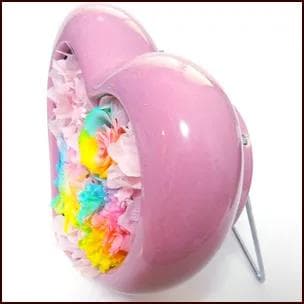 【高級プリザーブドフラワー】レインボーフラワー ピンクハート