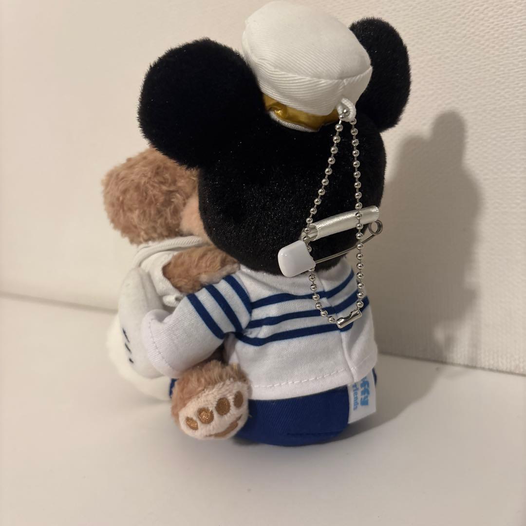 ハートフェルトレターズオブフレンドシップ　ミッキーダッフィーぬいぐるみバッジ