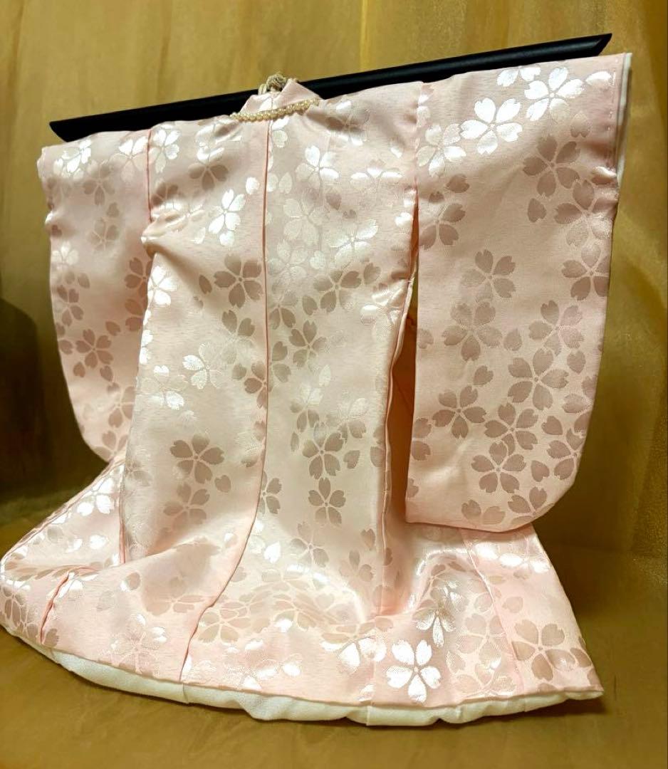 薄ピンク和柄ミニ和装（ミニ着物）