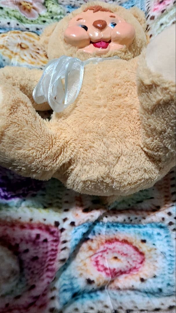 ヴィンテージ風 ハンドメイド クマのぬいぐるみ 約35cm