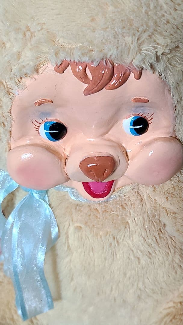 ヴィンテージ風 ハンドメイド クマのぬいぐるみ 約35cm