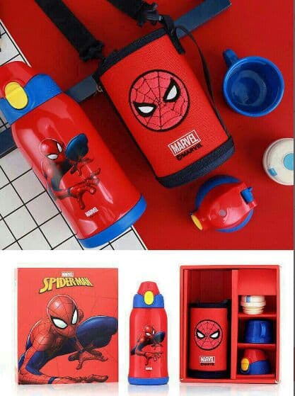 スパイダーマン水筒ギフトセット キッズ 子供用スパイダーマン ボトル 保温 保冷