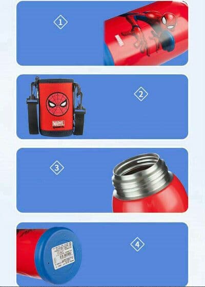 スパイダーマン水筒ギフトセット キッズ 子供用スパイダーマン ボトル 保温 保冷