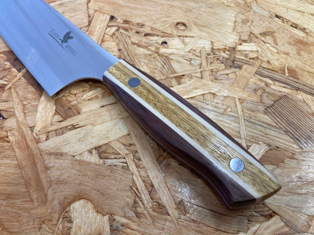 Dorry Works オリジナル三徳包丁 寄木細工ハンドル（刃付け直し無料）