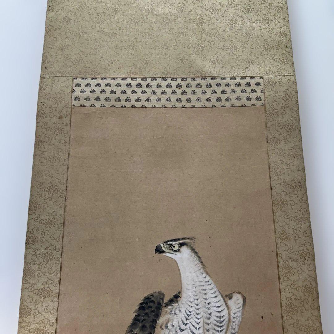 ☆湯原柳畝「松鷹」掛け軸☆