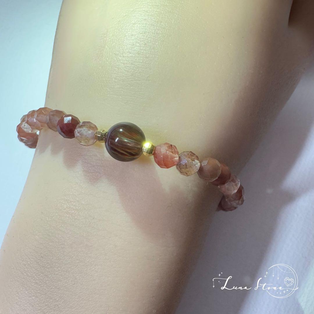 【カラーチェンジ アンデシン】光で変化する神秘の輝き 天然石 ブレスレット