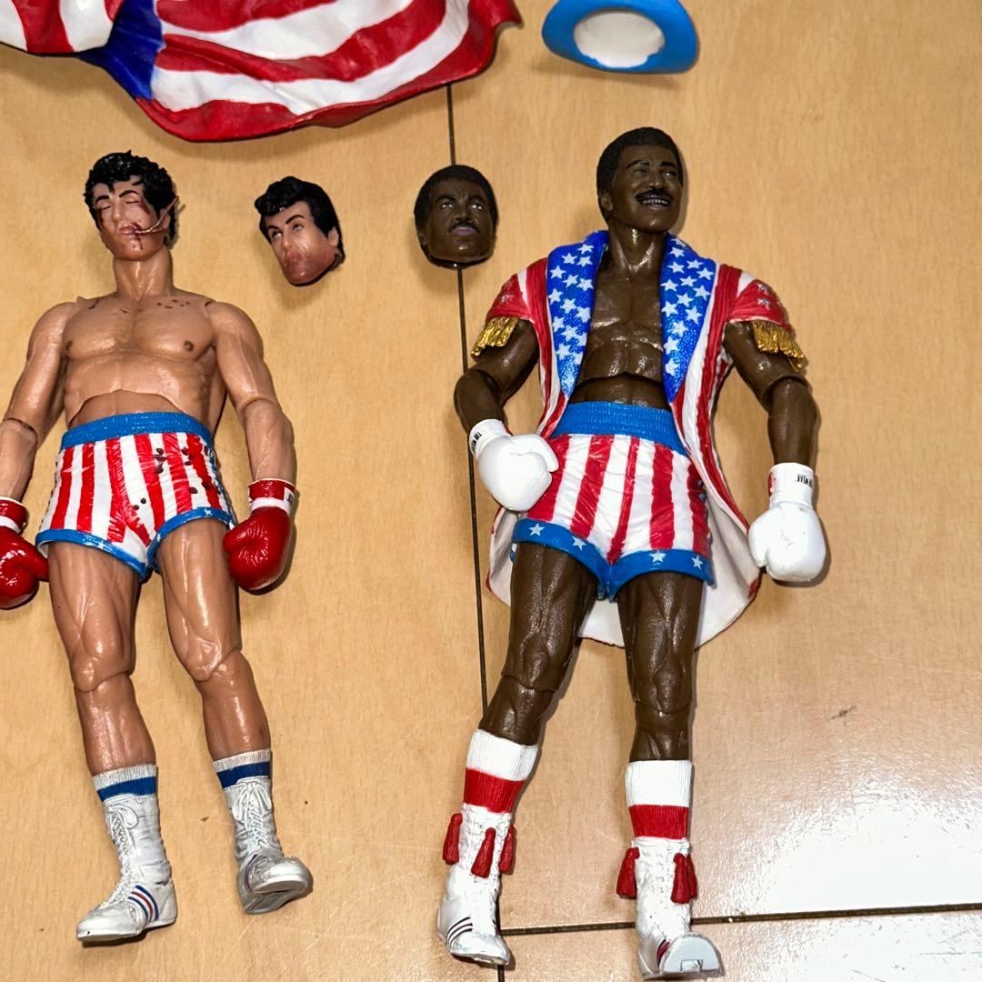 [G4002]ロッキー4 アクションフィギュア　アポロ・クリード　イワン・ドラゴ