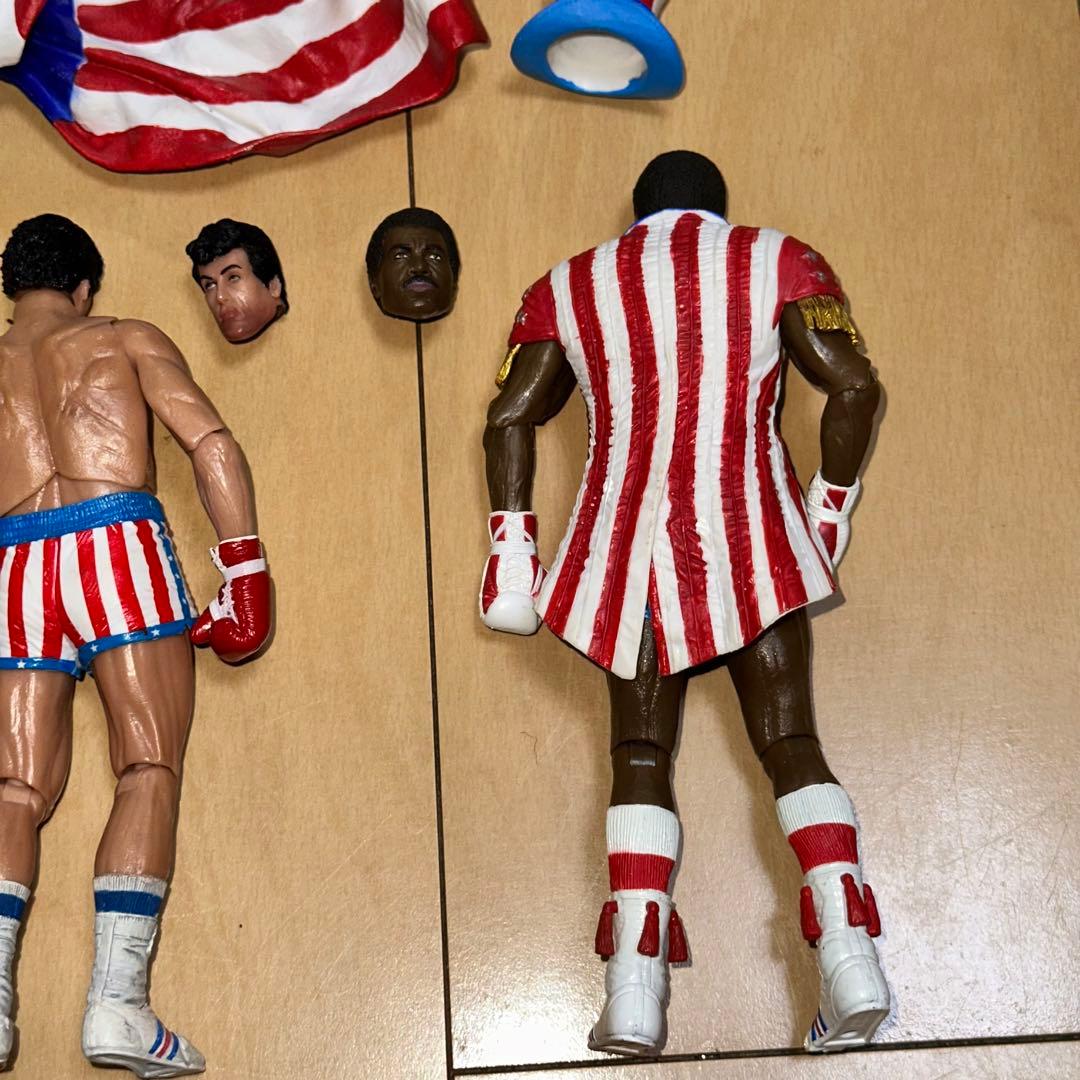 [G4002]ロッキー4 アクションフィギュア　アポロ・クリード　イワン・ドラゴ