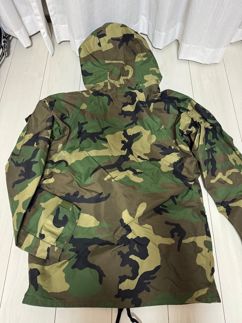 迷彩　米国　雨具　上下セット　ウッドランド　米国軍使用　カモフラージュ