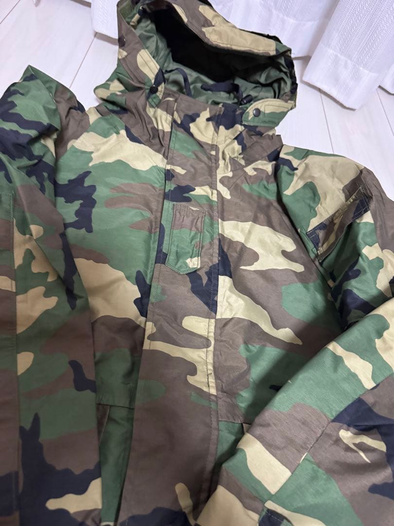 迷彩　米国　雨具　上下セット　ウッドランド　米国軍使用　カモフラージュ