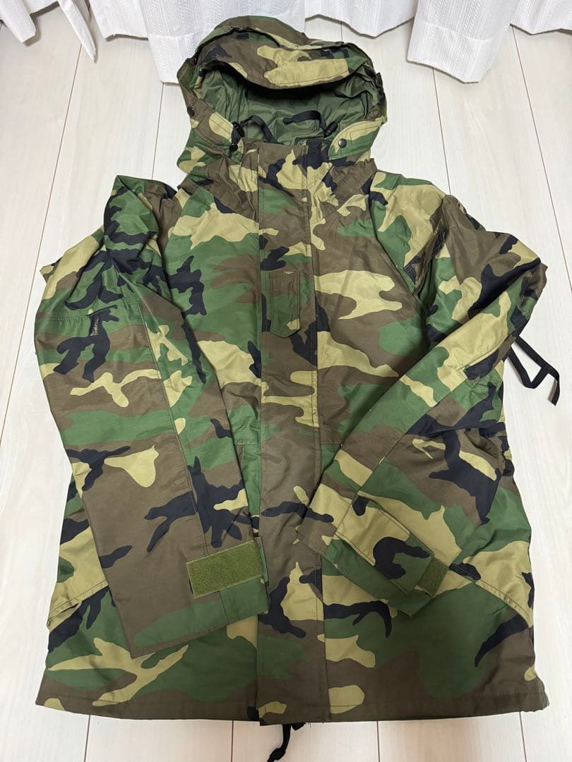 迷彩　米国　雨具　上下セット　ウッドランド　米国軍使用　カモフラージュ