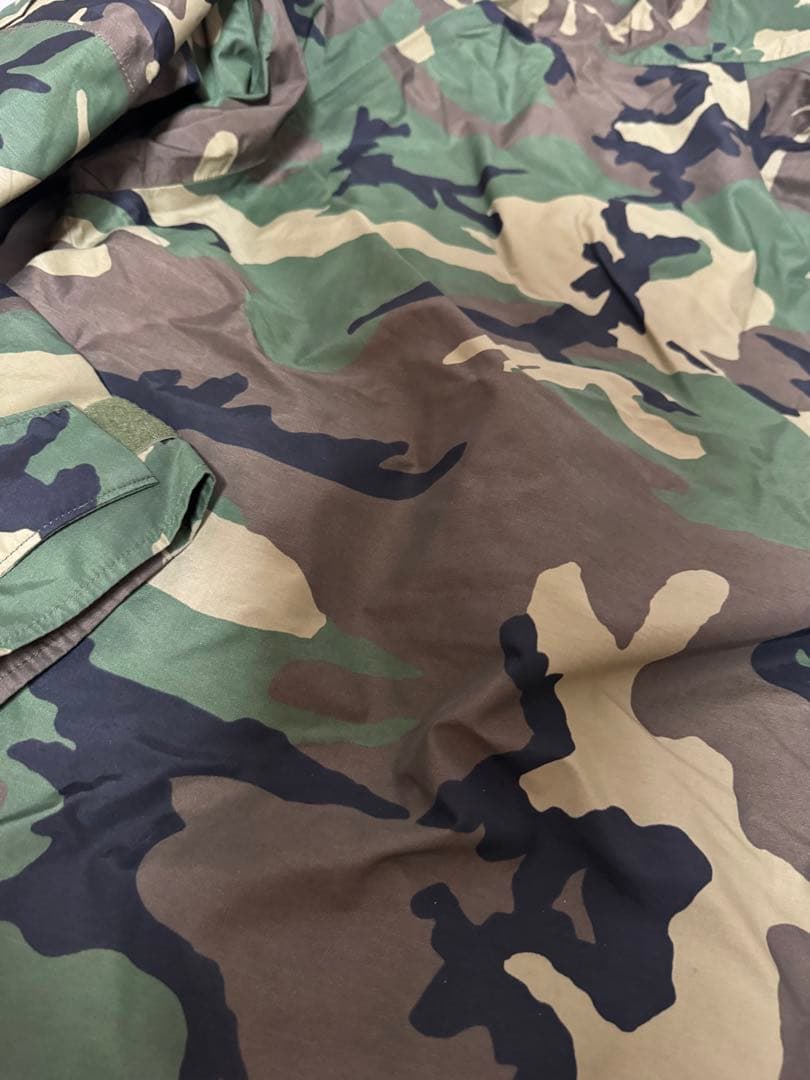 迷彩　米国　雨具　上下セット　ウッドランド　米国軍使用　カモフラージュ