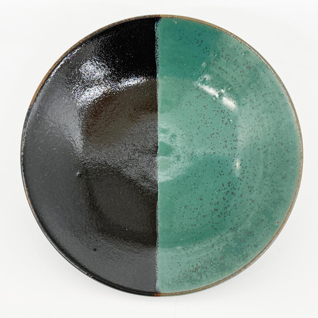 未使用 牛ノ戸焼 中井窯 染め分け 5寸皿 ２枚セット