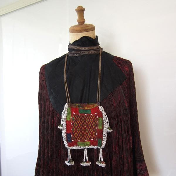 ★パキスタン　キリム　シルク古布　ポシェット　2　アンティーク