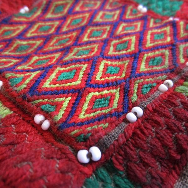 ★パキスタン　キリム　シルク古布　ポシェット　2　アンティーク