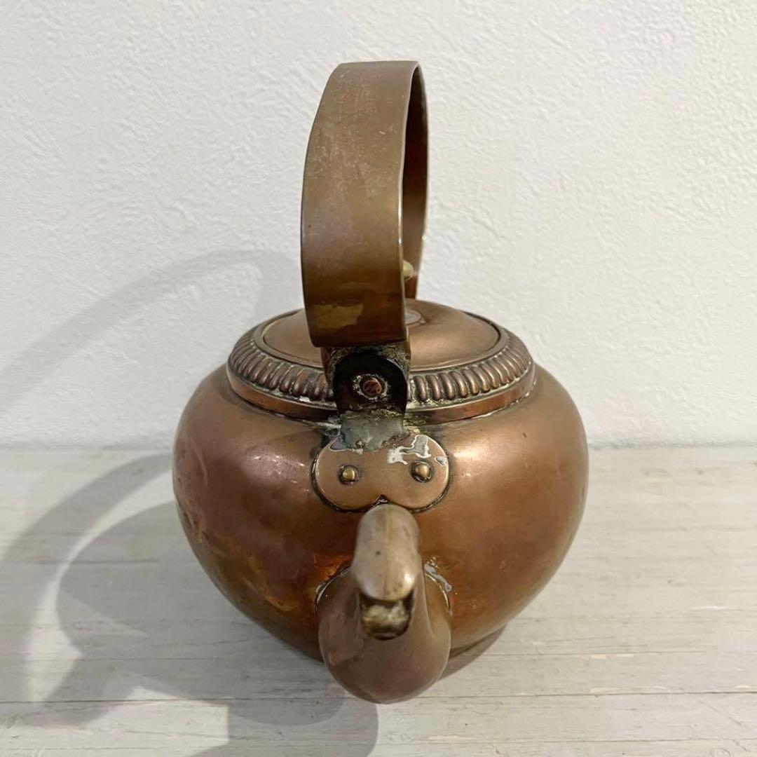 フランスアンティーク 銅製 ケトル やかん