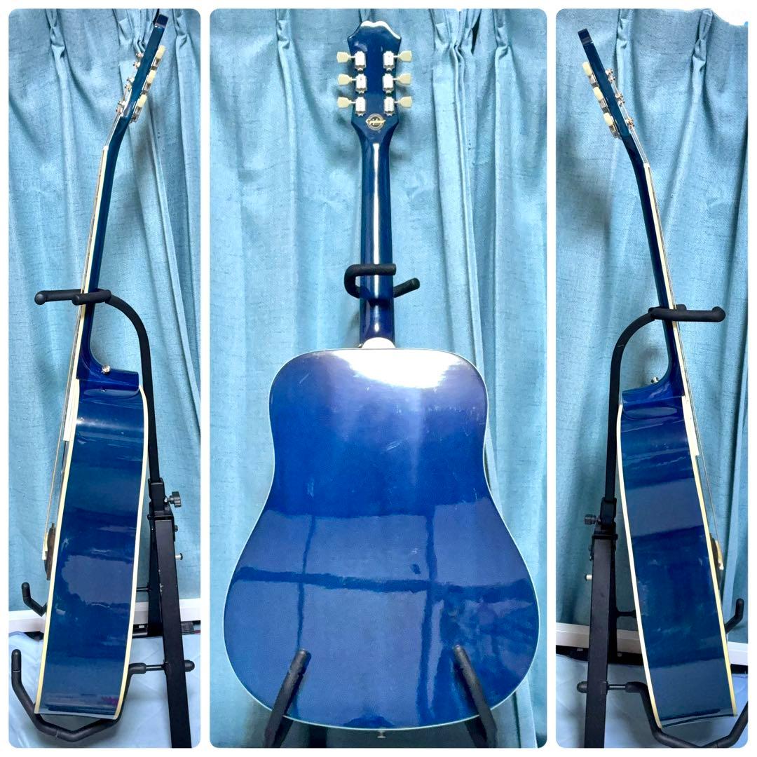【牛骨】 Epiphone！ハミングバードアーティスト青【弾き易く調整☆新品弦】
