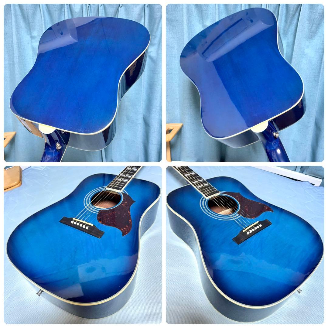 【牛骨】 Epiphone！ハミングバードアーティスト青【弾き易く調整☆新品弦】