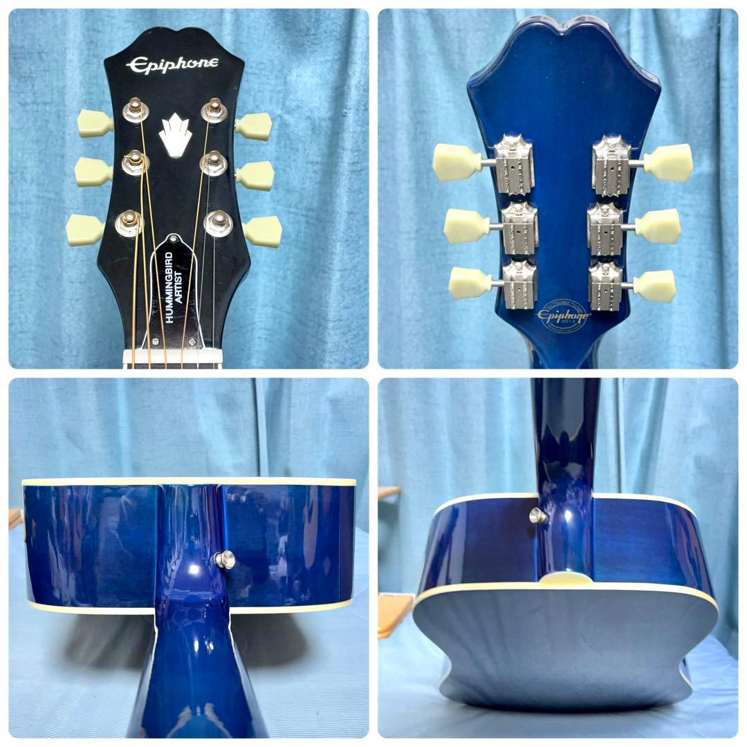 【牛骨】 Epiphone！ハミングバードアーティスト青【弾き易く調整☆新品弦】