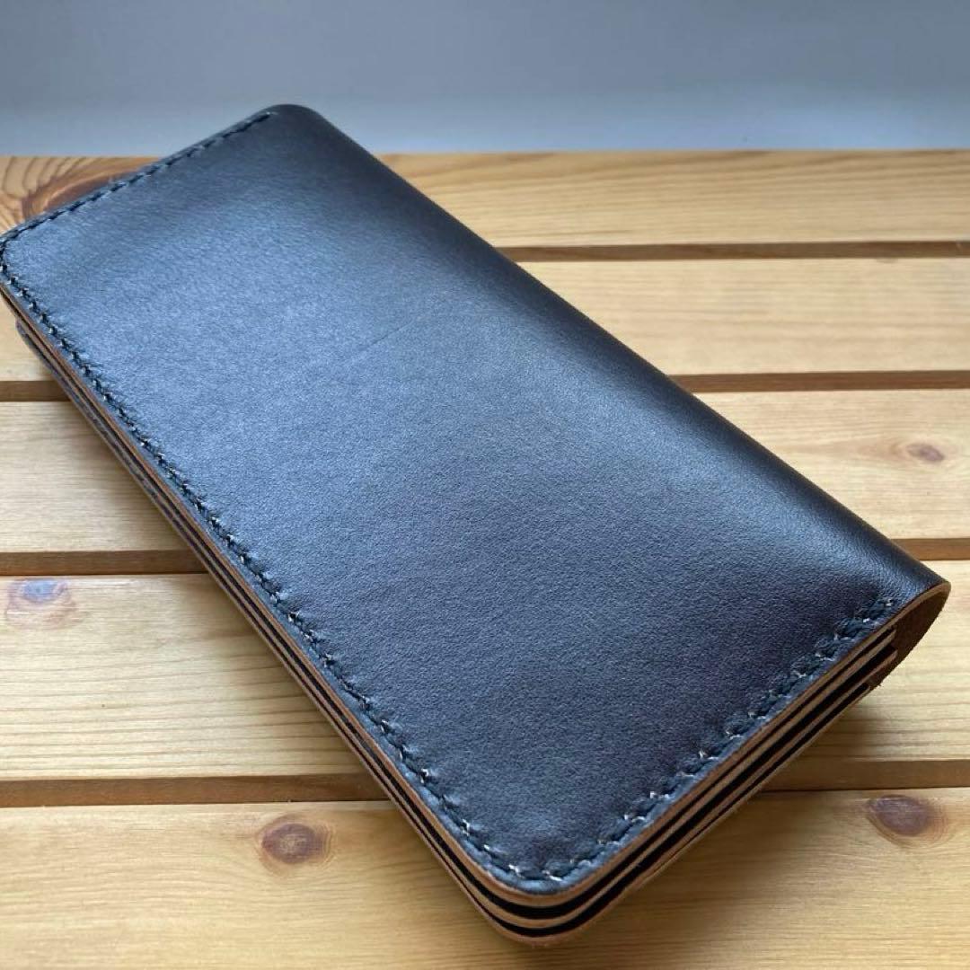 姫路レザー　ロングトラッカーウォレット　手縫い