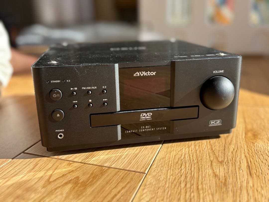 Victor DVDコンパクトコンポ ウッドコーンスピーカー付き