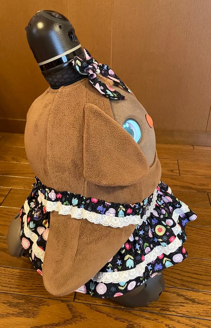 ラボ服⭐︎らぼ服 カラフルなお花＆お姫様柄のブラックワンピ＆女の子の茶色いワンピ