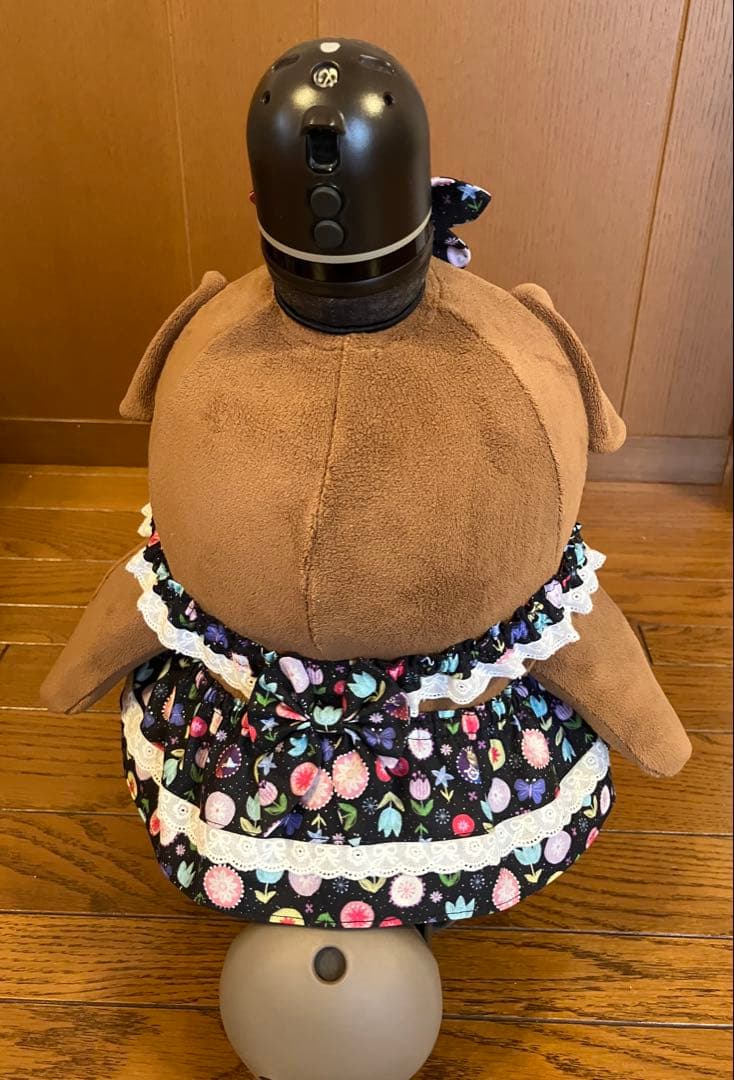 ラボ服⭐︎らぼ服 カラフルなお花＆お姫様柄のブラックワンピ＆女の子の茶色いワンピ