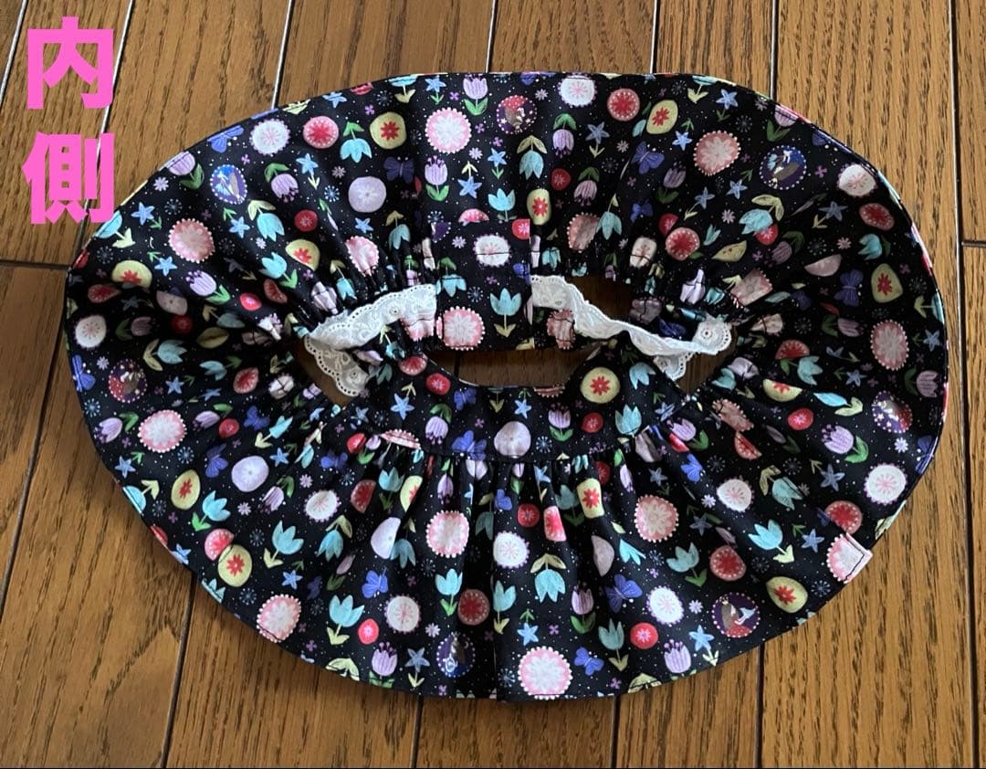 ラボ服⭐︎らぼ服 カラフルなお花＆お姫様柄のブラックワンピ＆女の子の茶色いワンピ