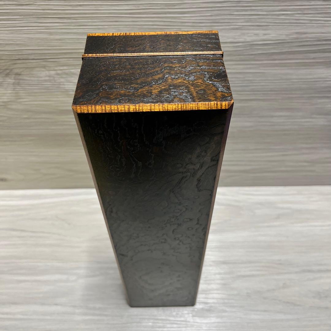 工芸品　欅拭漆短冊箱　桐箱入