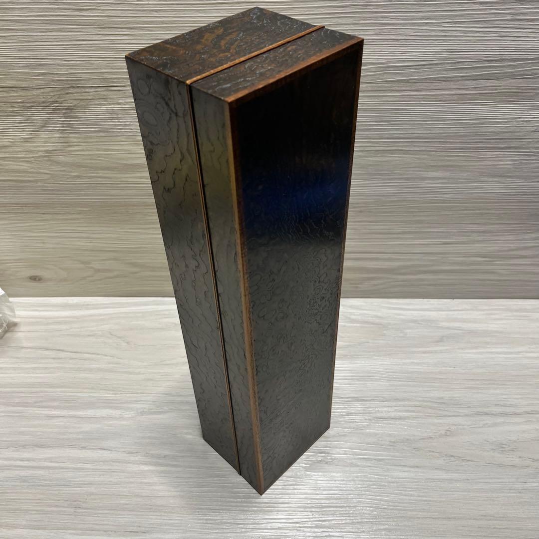 工芸品　欅拭漆短冊箱　桐箱入