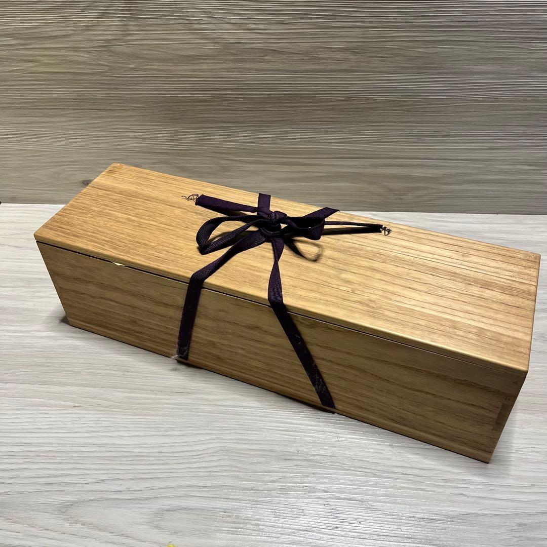 工芸品　欅拭漆短冊箱　桐箱入