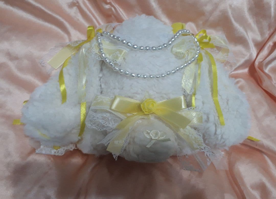 ぬい服ふわふわうさみみ着ぐるみおすわりにじぬいともぬいにとたん