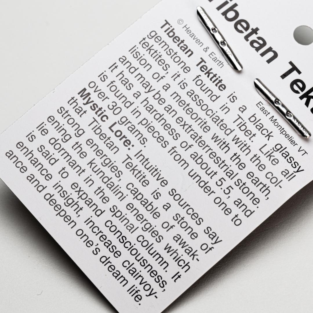 H&E社　チベタンテクタイト 原石 ペンダントトップ bb02