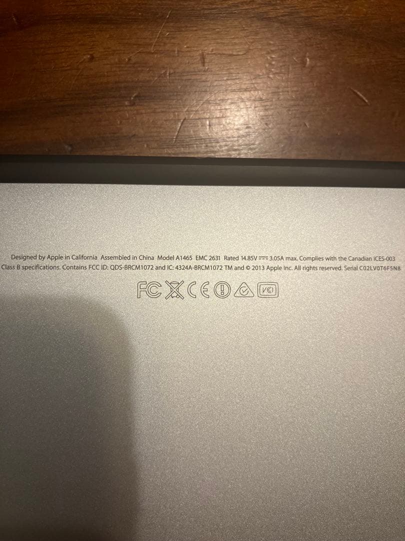 MacBook air 2013 初期化済み