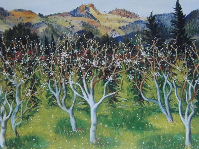 モイズ・キスリング、【キスリングの家から見たサナリの風景】、希少な画集画