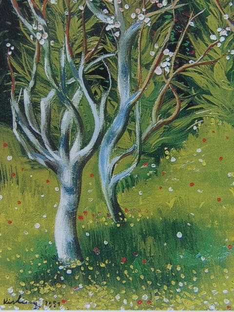 モイズ・キスリング、【キスリングの家から見たサナリの風景】、希少な画集画