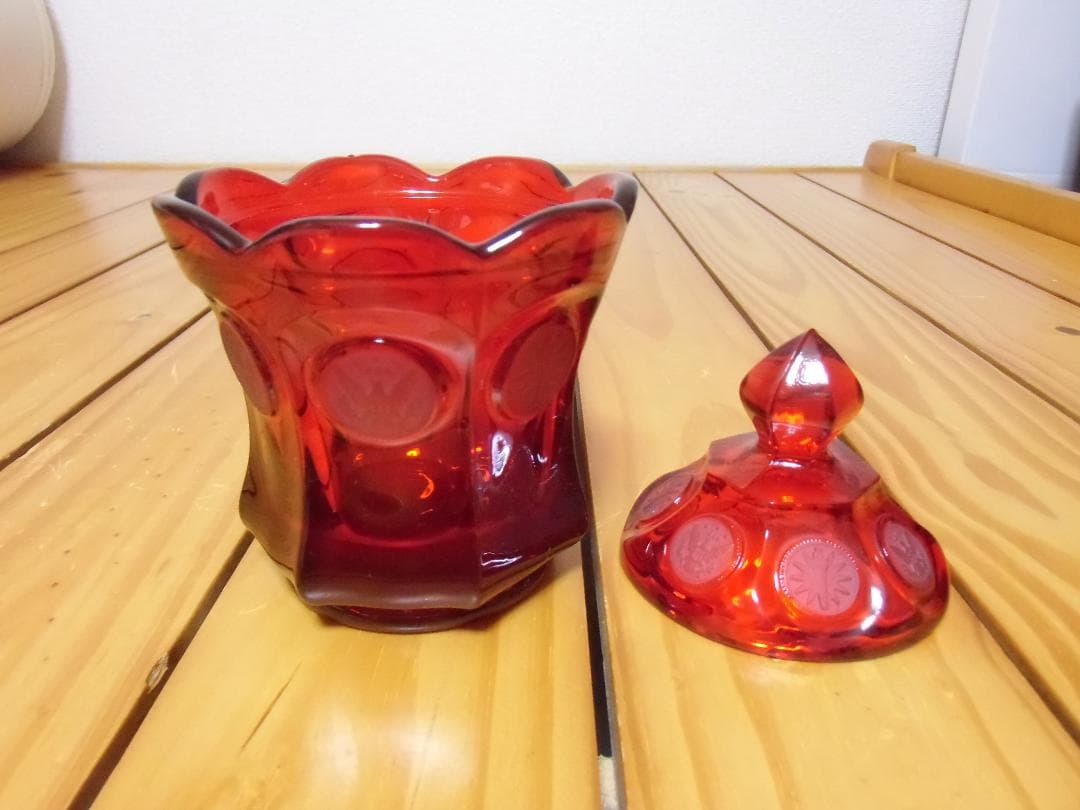 ★アメリカ軍＊ＲＯＴＣガラス製＊ボンボニエール（実物）