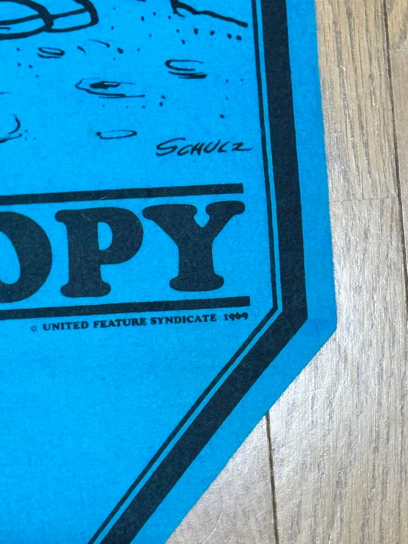 レア 70's スヌーピー アストロノーツ フェルトバナー ペナント ブルー