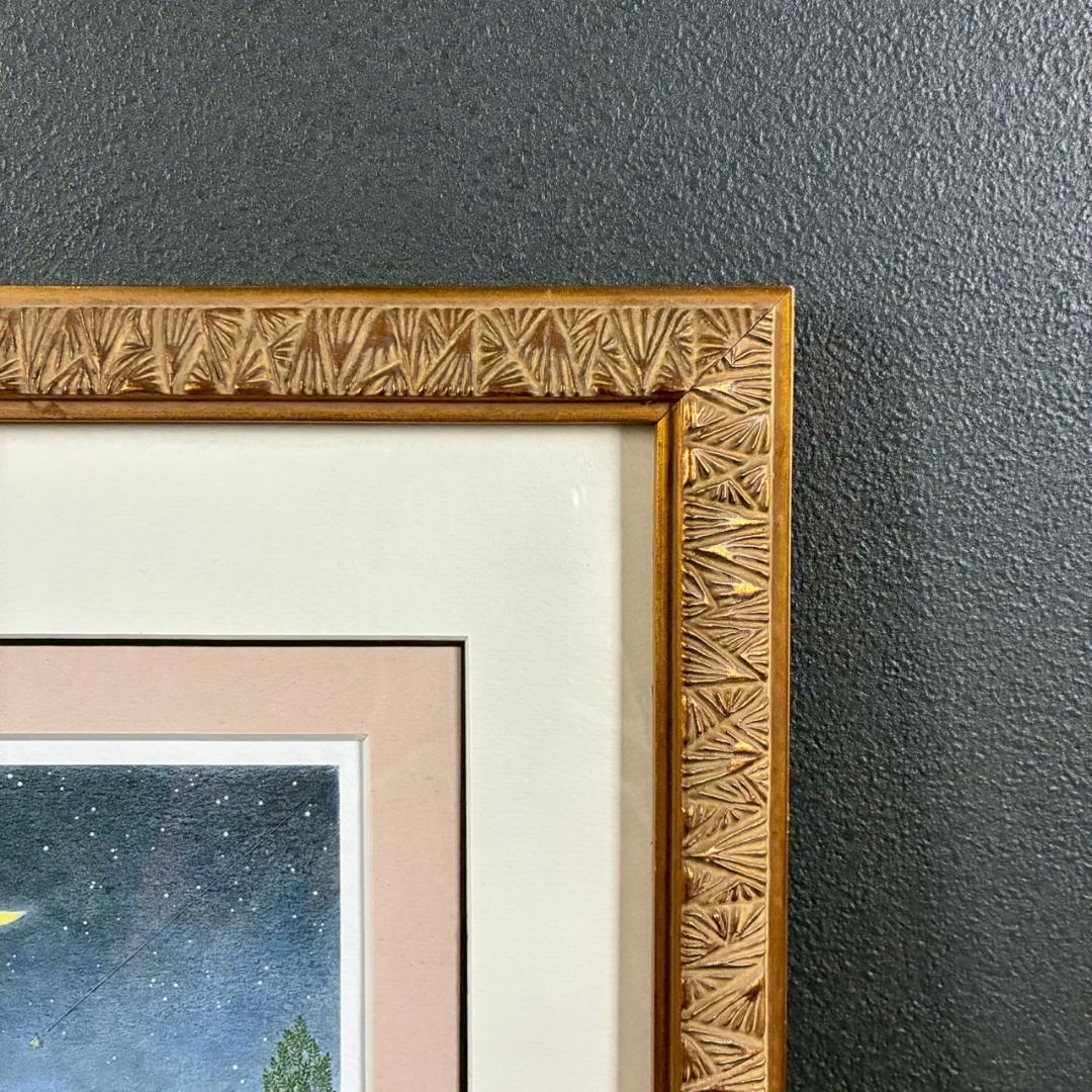 美品 渡辺美香子「すっとこのまま」シルクスクリーン 直筆サイン入 お洒落な額装