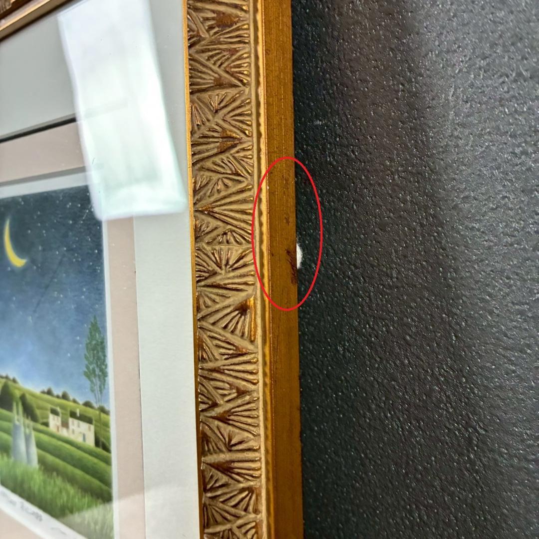 美品 渡辺美香子「すっとこのまま」シルクスクリーン 直筆サイン入 お洒落な額装