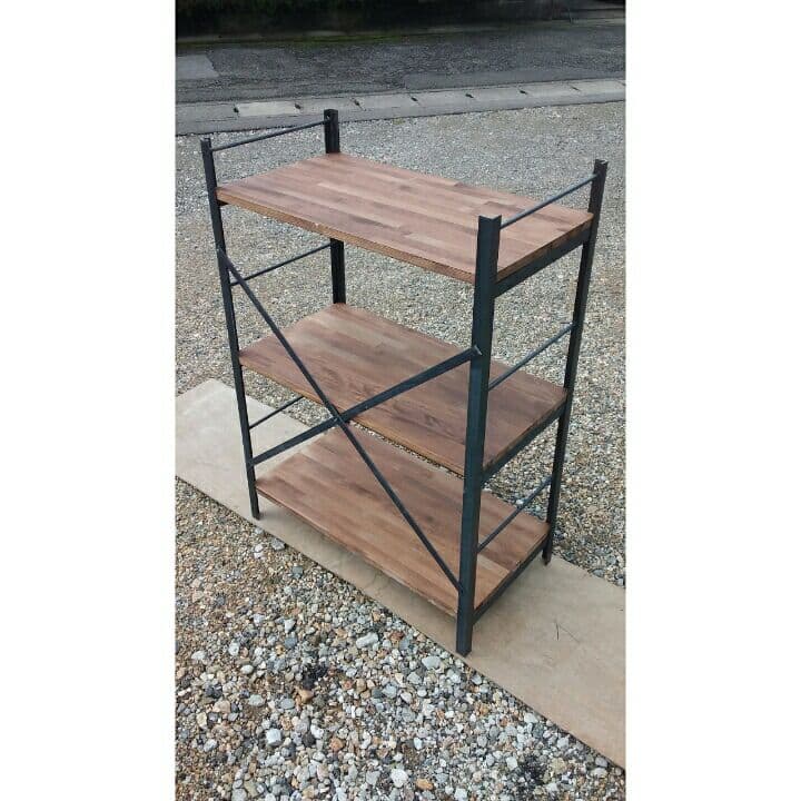 【黒皮アイアンシェルフ】ＤＩＹ組み立て式