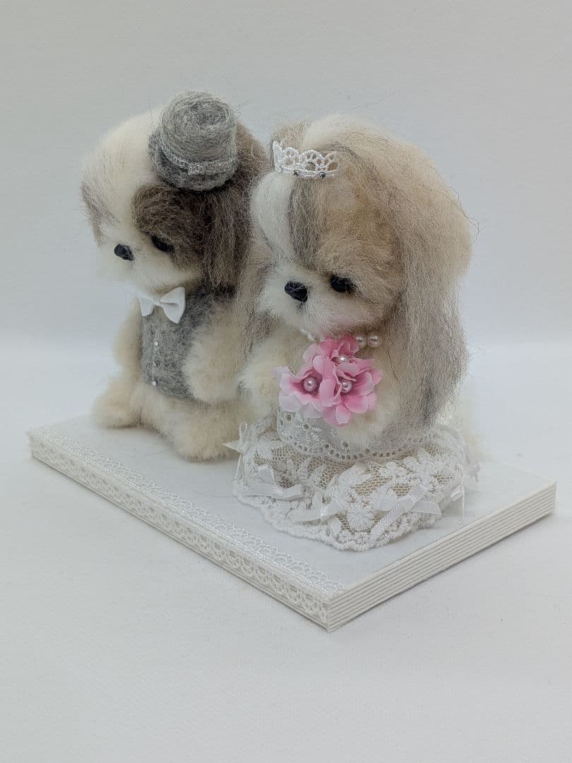 ♡すもも♡ページ 羊毛フェルト シーズー 6月作品 ウエディング