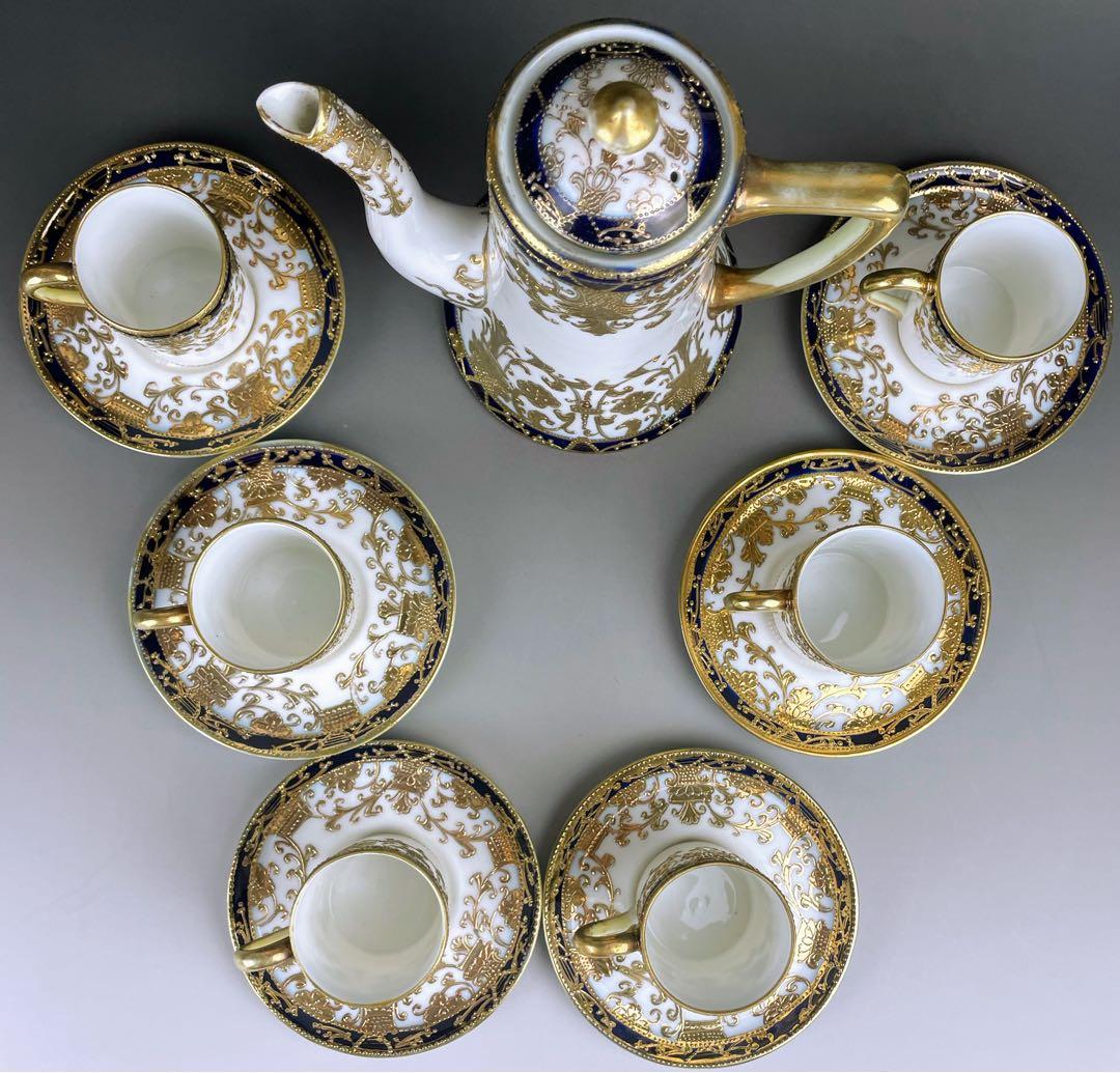 【専用】オールノリタケ デミタスセット ティーポット カップ ソーサー2客セット