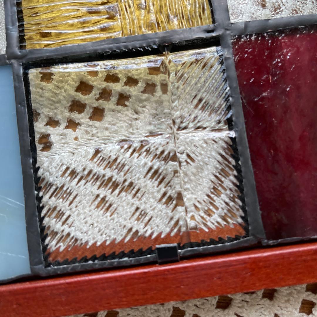 ステンドグラス　パネル　大正ロマン　クラシカル　格子戸