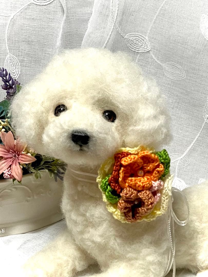 羊毛フェルト　トイプードル　大きめ　ハンドメイド